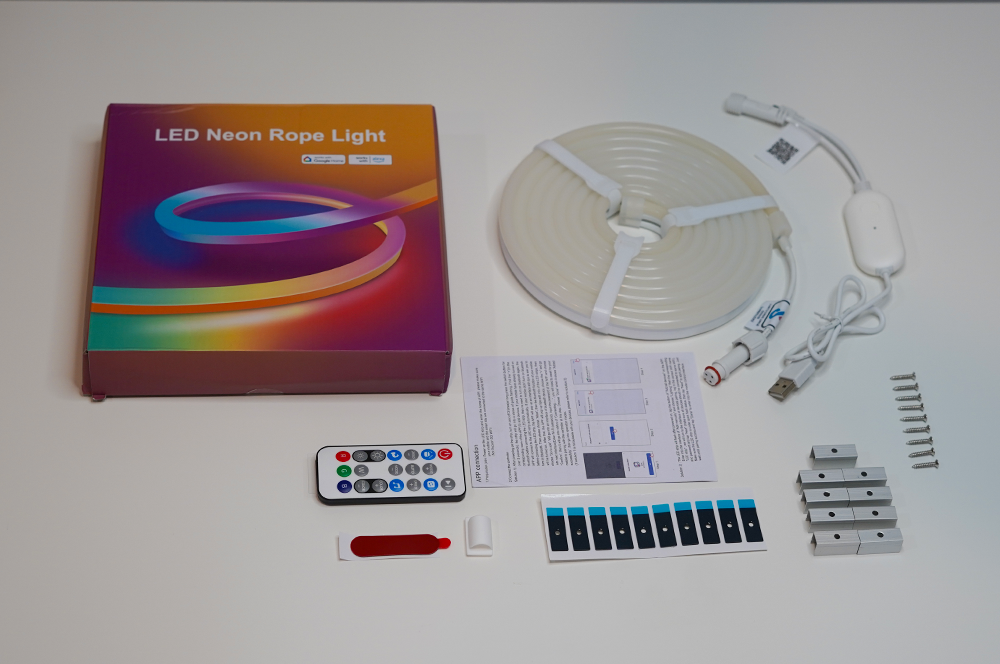 NeonBlink Smart RGBIC Neon Rope Light USB – DreamColor Rainbow Flex Strip, IP65 Waterproof, Alexa & Google Home Compatible