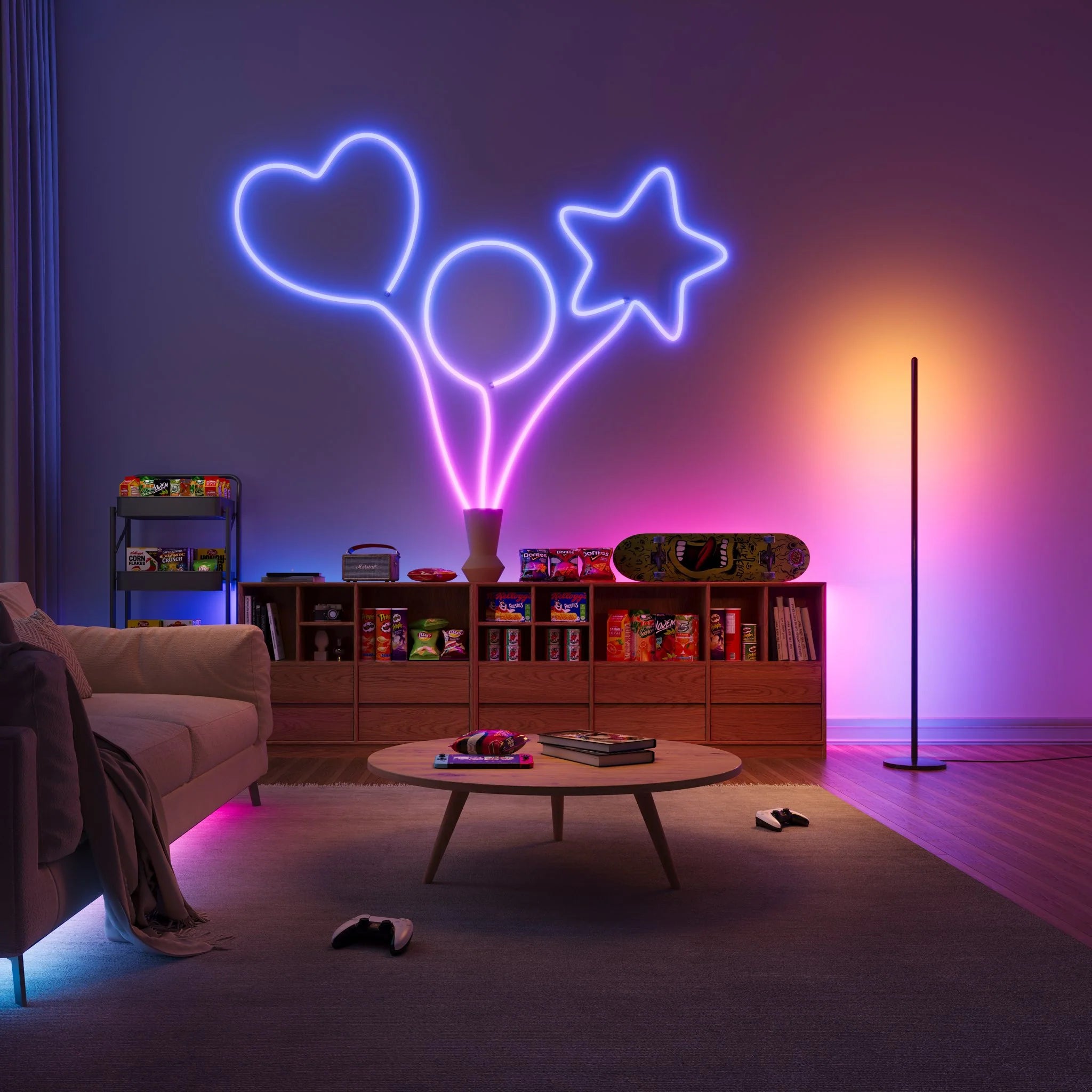 NeonBlink Smart RGBIC Neon Rope Light USB – DreamColor Rainbow Flex Strip, IP65 Waterproof, Alexa & Google Home Compatible