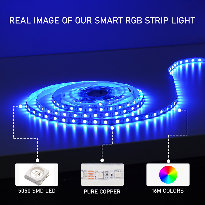 NeonBlink RGB Smart LED Strip (Music Sync & App Support)