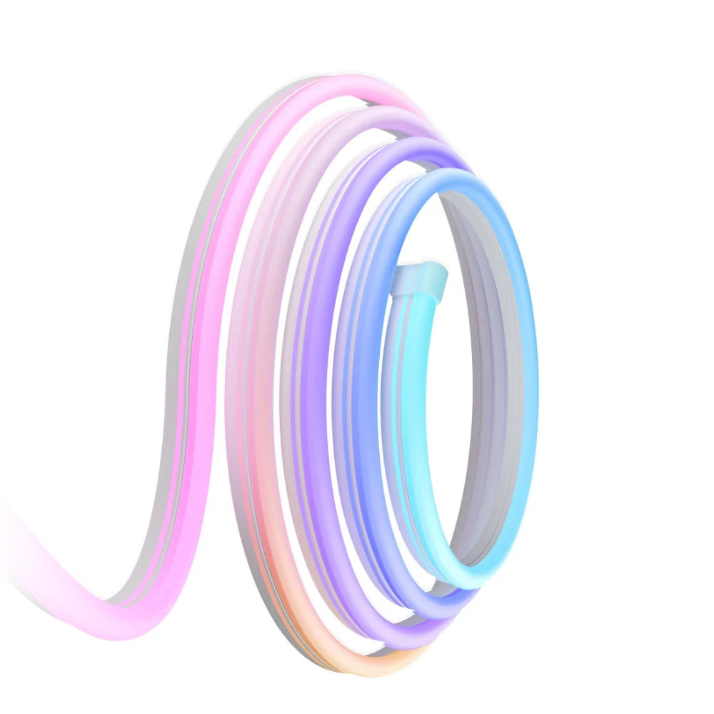 NeonBlink Smart RGBIC Neon Rope Light USB – DreamColor Rainbow Flex Strip, IP65 Waterproof, Alexa & Google Home Compatible